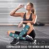 Bluemaple 4 Pack Compression Socks for Women and Men -Best Support for Medical,Running,Nursing,Athletic, D-assorted111, Large-X-Large view 2