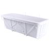 Over Rail Planter Holder Hanging Shelf Basket Balcony Hanging Flower Box Rack Railing Planter Pots Iron Metal Plant Stand Flower Pot Holder for Patio Porch Windows Hanging Plant Stand (Color : White view 1