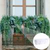 Over Rail Planter Holder Hanging Shelf Basket Balcony Hanging Flower Box Rack Railing Planter Pots Iron Metal Plant Stand Flower Pot Holder for Patio Porch Windows Hanging Plant Stand (Color : White view 3