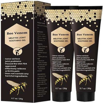 Bee Venom Joint Relief Gel,Bee Venom Professional Treatment Gel, Bone and Joint Care Cream,Soothing Provides for Neck,Waist,Back Hand Feet and Leg (2PCS)