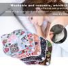 5 Pcs Cloth Napkins, Washable Sanitary Napkins, Reusable Bamboo Menstrual Pads, Feminine Cloth Sanitary Pads for Teenage Women, S(B-Multicolor) view 2