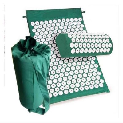 FrEshn Massage Cushion Acupressure Mat Head Neck Back Foot Massage Cushion Pillow Yoga Spike Mat Anti-stress Acupuncture pad Needle Massager Massage Cushion For Back (Size : Army Green)