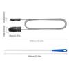 61 Inch Double Ended Nylon Pipe Cleaner Brush And 17.7 Inch Sink Unblocker Brush For Kitchen Bathroom Showers Plug Hole Drain Cleaning Brush Bathroom Drain Unclogger Kitchen Sink Plunger Shower Drain view 3