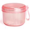 Denture Bath Box Denture case Retainer Cleaning Box Complete Clean Care for Dentures (transparent pink) view 1