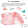 Denture Bath Box Denture case Retainer Cleaning Box Complete Clean Care for Dentures (transparent pink) view 2
