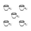 5 set of Full Face Shield Removable Filter Plug Anti Fog for Kitchen Restaurant black, 185 x 170 x 110mm