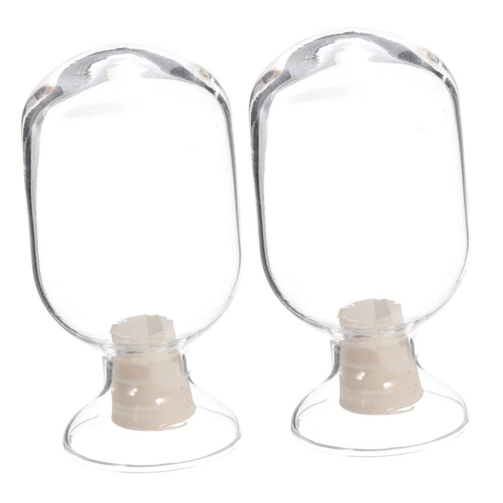DECHOUS Glass Matchstick Holder Storage Bottles High Hardness Glass Display Jar 2pcs 125ml for Home Organisation and Decorative Use