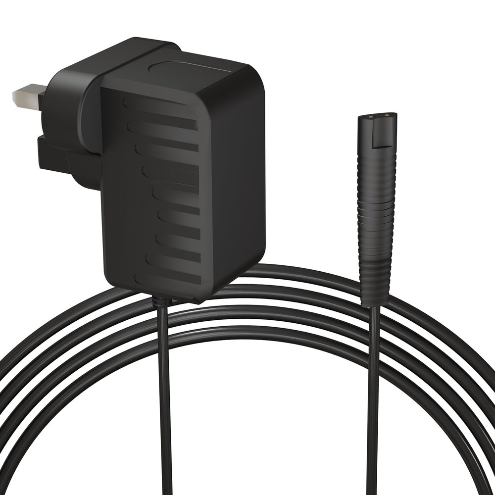 BIUBOTY 12V Charger Compatible with Braun Shaver Charger 2 Pin Power Cable UK Plug for Beard Trimmer Series 9 7 5 3 1 3040s 3020s 3010s 5514 5517