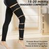 beister 15-20 mmHg Compression Stockings for Women & Men, Thigh High Medical Footless Graduated Compression Sleeves with Dot Silicone Band, Support Pressure Socks for Varicose Veins, Edema, DVT view 4