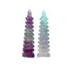 1PC Natural Fluorite Animals Carved Dog Cat Elephant Bunny Tower Crystal Stone Quartz Home Decoration,Fluorite Tower,1pc view 1