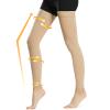 beister 15-20 mmHg Compression Stockings for Women & Men, Thigh High Medical Footless Graduated Compression Sleeves with Dot Silicone Band, Support Pressure Socks for Varicose Veins, Edema, DVT view 1
