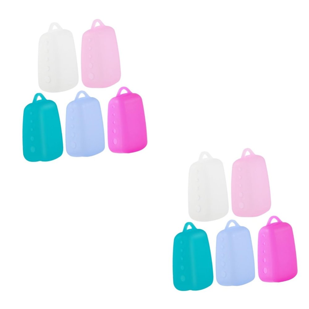 Alipis 10pcs Silicone Toothbrush Covers Portable Toothbrush Head Protectors Dust Caps for Travel Use Protects Heads from Bacteria and Damage