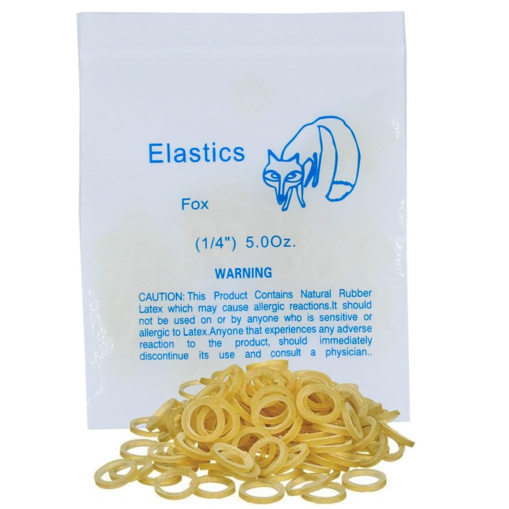 100 Pack Orthodontic Elastics Dental Rubber Bands Intraoral Elastic Bands Blue Fox(Medium, 5 Oz, 1/4''