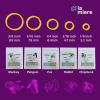 100 Pack Orthodontic Elastics Dental Rubber Bands Intraoral Elastic Bands Blue Fox(Medium, 5 Oz, 1/4'' view 4