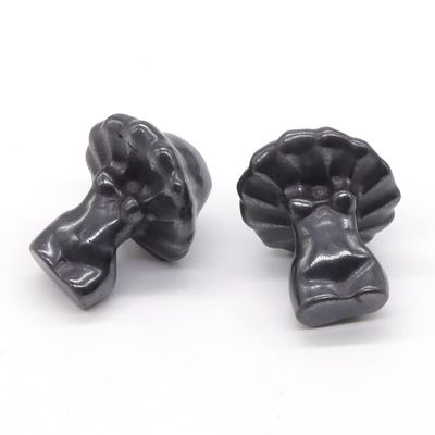 FACSER Natural crystal rough 1pc/2pcs 1.2" Mushroom Lady Statue Natural Crystals Stone Carved Collectible Home Decoration Cartoon Nature Art Gift for Friends (Color : Hematite, Size : 1PCS)