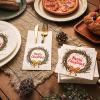 Zhanmai 150 Christmas Cocktail Napkins with Cutlery Holders Set Christmas Paper Napkins with Pocket Napkins Disposable Dinner Napkins for Xmas Party Silverware Supplies (WOO-Zhanmai-513) view 2