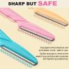 24 Pcs Eyebrow Razors for Women & Men - Dermaplaning Face Razor with Protective Cover, Facial Hair Trimmer Remover & Exfoliator for Flawless Makeup Application view 3