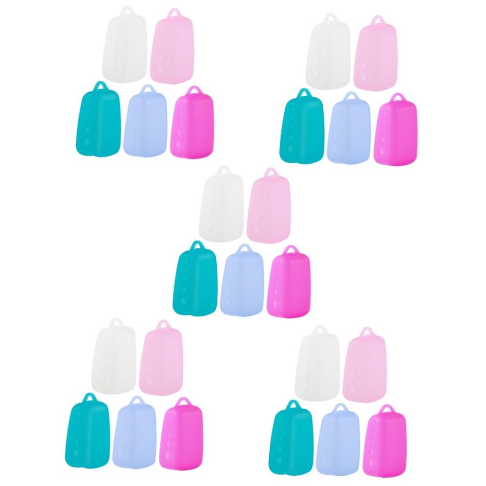 Cabilock 25pcs Travel Toothbrush Covers Portable Toothbrush Head Caps Silicone Storage Case Protectors for Lids for Travel Use