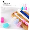 Cabilock 25pcs Travel Toothbrush Covers Portable Toothbrush Head Caps Silicone Storage Case Protectors for Lids for Travel Use view 2