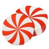 100Pcs Christmas Paper Napkins Peppermint Candy Disposable Napkins Round Lollipop Xmas Candy Party Tableware Decor Red White Cocktail Napkins for Winter Holiday Dinner Party Supplies view 1