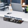 NLDGR Under Desk Drawer, Desk Drawer Storage Organizer, Hidden Desktop Organizer, Black Metal Hanging Drawers for Office and Home Desks Tables(#1) view 3