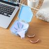Denture Case, Denture Storage Box Anti-Crack Store Dentures Professional Double Drain Easy to Use Denture Care Box for Cleaning Denture, Special Birthday Gift Pink view 3