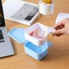 Denture Case, Denture Storage Box Anti-Crack Store Dentures Professional Double Drain Easy to Use Denture Care Box for Cleaning Denture, Special Birthday Gift Pink view 4