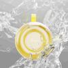 Denture Case, Denture Box Portable Transparent Lid ABS Plastic Air Tight Round Retainer Case Holder for Traveling, Special Birthday Gift Yellow view 3