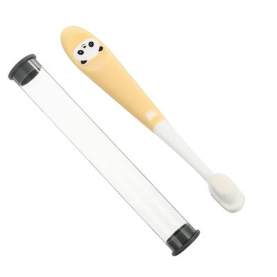 Anneome Children's Manual Toothbrush with Cartoon Panda Design Ultra Fine Soft Bristle and Storage Bucket for Baby Oral Care