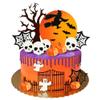Halloween Cake Toppers Moon Ghost Cake Topper Pumpkin Skull Head Spider Web Cake Decorations For Trick-or-Treat Halloween Party Supplies (Style 01)