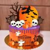 Halloween Cake Toppers Moon Ghost Cake Topper Pumpkin Skull Head Spider Web Cake Decorations For Trick-or-Treat Halloween Party Supplies (Style 01) view 3