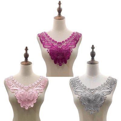 3pcs Fake Collar Shirt Lace Collars Detachable Half Shirt False Blouse Collar for Women Girl