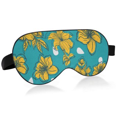 Sleep MaskFlowers Pattern Scandinavian Eye Masks for Women Men Travel Eye Mask for Sleeping Airplane Light Blocking