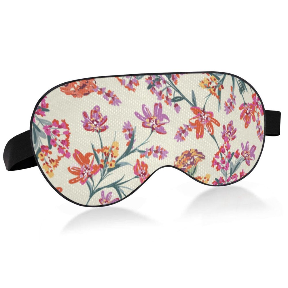 Blooming Wild Flower Sleeping Mask Eye Mask for Sleeping Traveling Eye Mask for Sleeping Light Blocking
