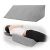 Jacobable Bed Wedge Pillow for Side Sleeping Sponge Filled Body Positioning Triangle Pillow Suitable for Pregnancy and Surgery Prevent Bed Sore for Leg and Back Support with Pillow Case (Light Gray) view 1