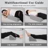 Jacobable Bed Wedge Pillow for Side Sleeping Sponge Filled Body Positioning Triangle Pillow Suitable for Pregnancy and Surgery Prevent Bed Sore for Leg and Back Support with Pillow Case (Light Gray) view 3