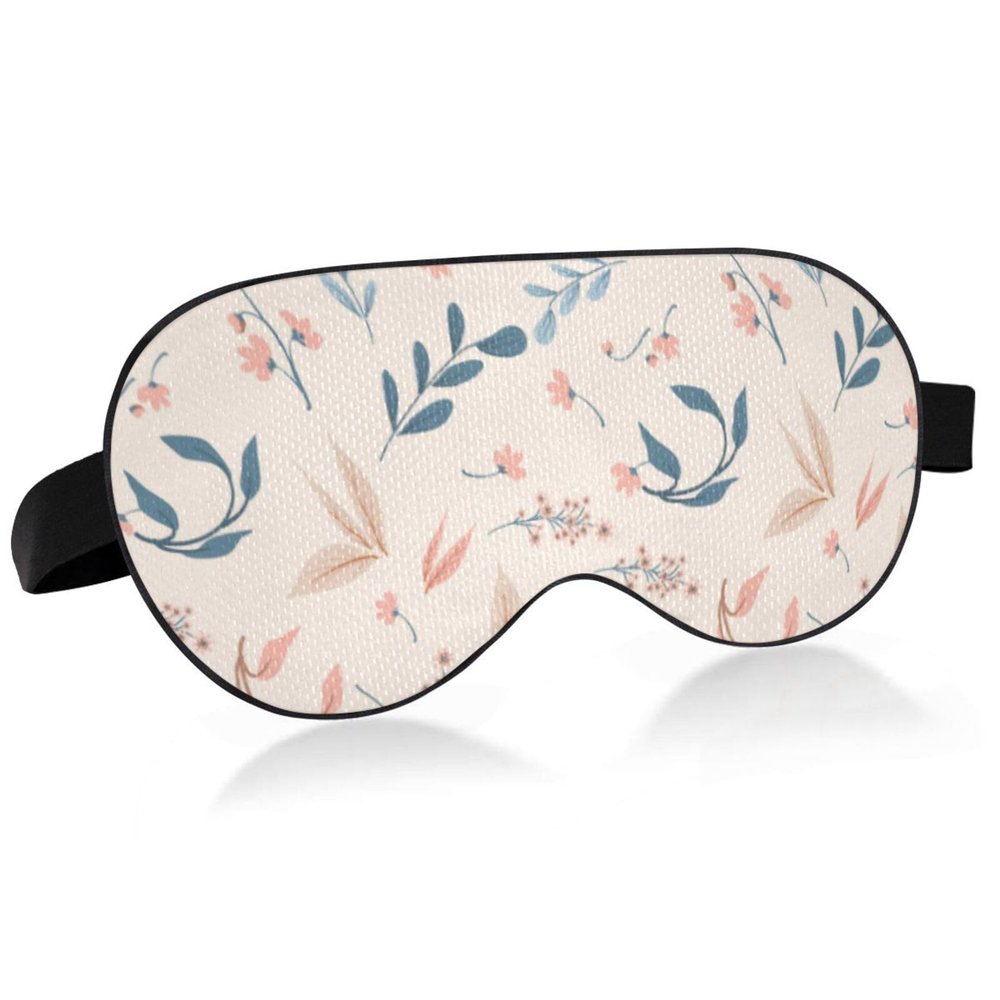 Flowers Beige Sleeping Mask Eye Mask for Sleeping Eye Covers for Sleeping Light Blocking