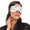 Flowers Beige Sleeping Mask Eye Mask for Sleeping Eye Covers for Sleeping Light Blocking view 2