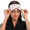 Flowers Beige Sleeping Mask Eye Mask for Sleeping Eye Covers for Sleeping Light Blocking view 4