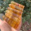 AOHRO Natural crystal rough Natural Crystals Quartz Yellow Fluorite Point Tower Stone Room Home Office Decoration (Size : 1000g) view 3