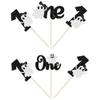 Gyufise 24Pcs Ghost 1st Birthday Halloween Cupcake Toppers Glitter First Birthday Spooky One Cupcake Pick Decorations for Halloween Theme Baby Shower Kids 1st Birthday Party Supplies view 3
