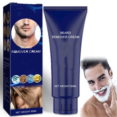 Men Permanent Hair Beard Removal Cream Depilatory Paste Face,Men Hair Removal Cream,Permanent Hair Removal Cream, Natural Soft Painless Beard Remover Cream - Suitable for Face,Legs,Arms (1pcs)