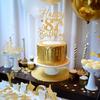 Happy 87th Birthday Cake Topper, 87th Birthday Decorations for Men/Women, Cheers to 87 Years, Hello 87, 87th Happy Birthday Party Supplies Gold Glitter view 2