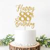 Happy 88th Birthday Cake Topper, 88th Birthday Decorations for Men/Women, Cheers to 88 Years, Hello 88, 88th Happy Birthday Party Supplies Gold Glitter view 3