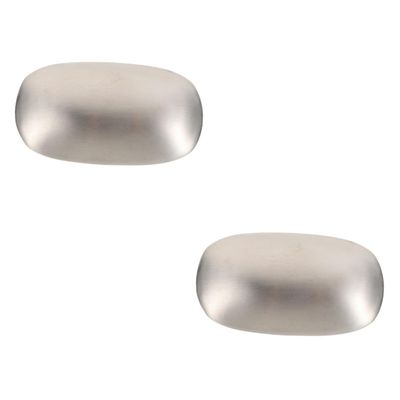 Cabilock 2 Pcs Soap Odor Removing Bar Fish Odor Soap Onion Soap Bar Kitchen Deodorizing Soap Metal Soap for Garlic Smell Square Tool Odor Absorber Set Pearlescent Stainless Steel