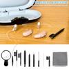 Hearing Aid Cleaning Kit, Earbuds Cleaner Kit, Hearing Amplifier Cleaner Accessories with Brush Wipes Magnifier Ventilation Rod Screwdriver with Case(13 Pieces) view 2