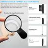 Hearing Aid Cleaning Kit, Earbuds Cleaner Kit, Hearing Amplifier Cleaner Accessories with Brush Wipes Magnifier Ventilation Rod Screwdriver with Case(13 Pieces) view 3