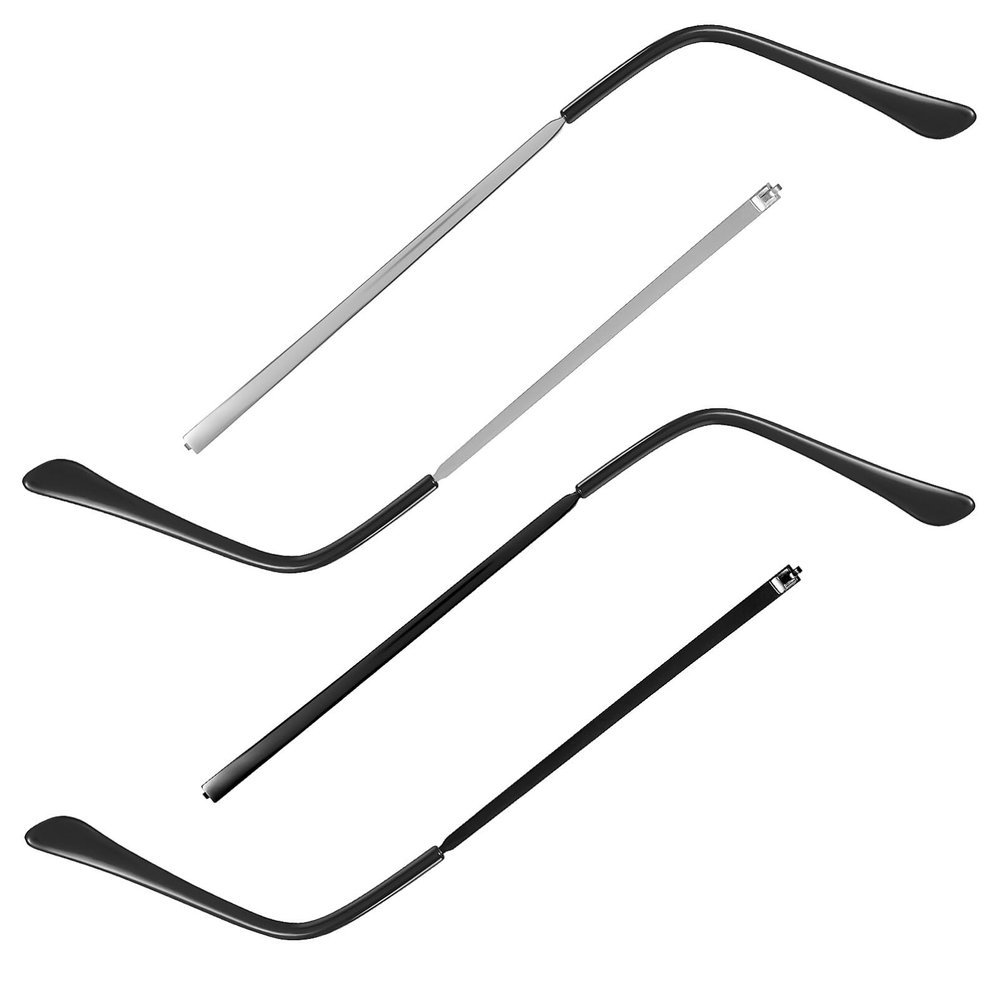 Lurrose 2pairs Replacement Glasses Legs Metal Eyeglass Arms for Eyeglasses Pivot Sunglasses