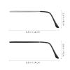 Lurrose 2pairs Replacement Glasses Legs Metal Eyeglass Arms for Eyeglasses Pivot Sunglasses view 2