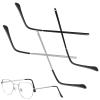 Lurrose 2pairs Replacement Glasses Legs Metal Eyeglass Arms for Eyeglasses Pivot Sunglasses view 3